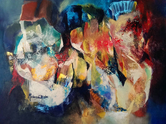 Abstract acrylic painting |Fear| Maricarmen Bigler