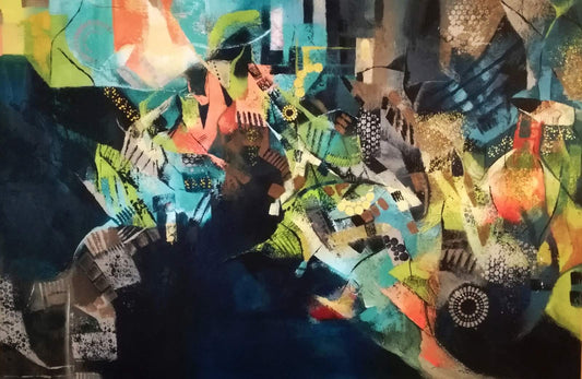 Pintura abstracta en acrílico | Chamán | Maricarmen Bigler