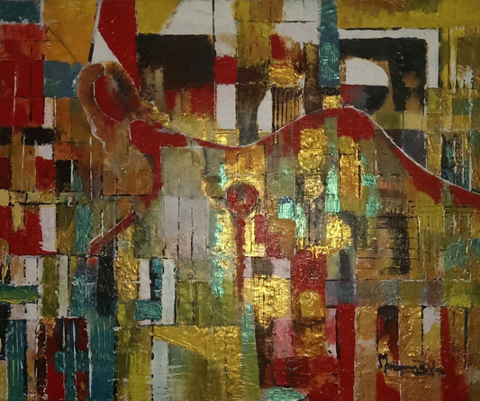 Pintura abstracta en acrílico | La Maestra | Maricarmen Bigler